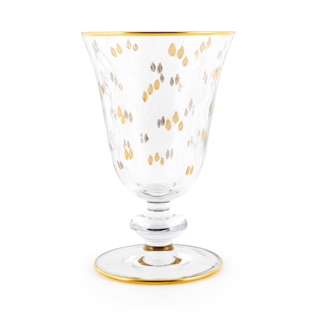 Gold Leaves Stemware Glass Set 6pcs