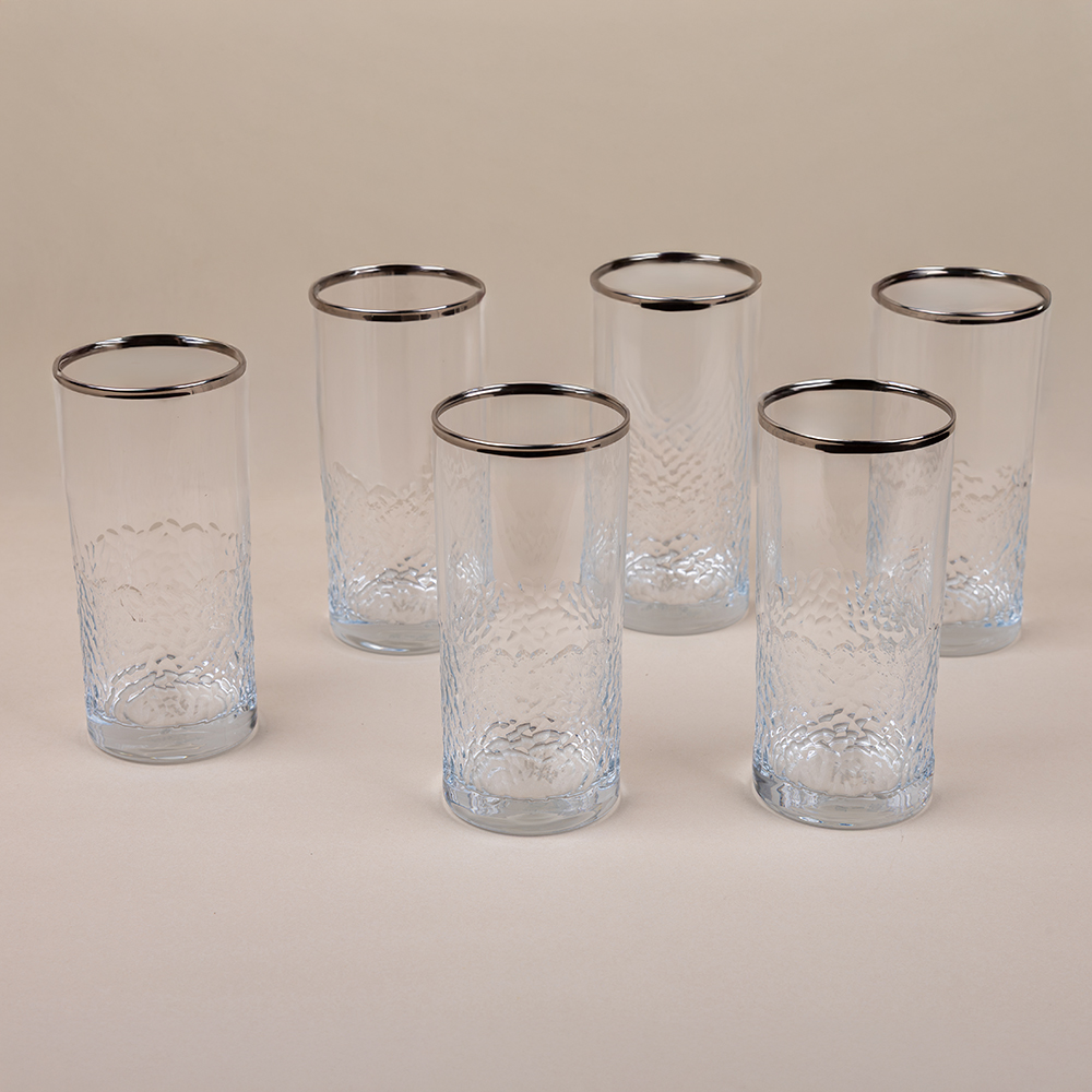 Platinum Tumbler Glass Set - 6pcs
