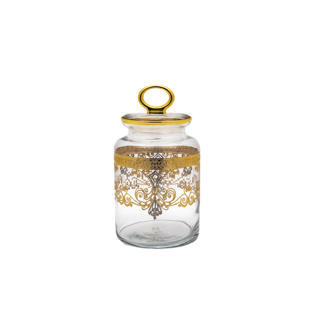 Turkish Candy Jar - Gold/Platinum