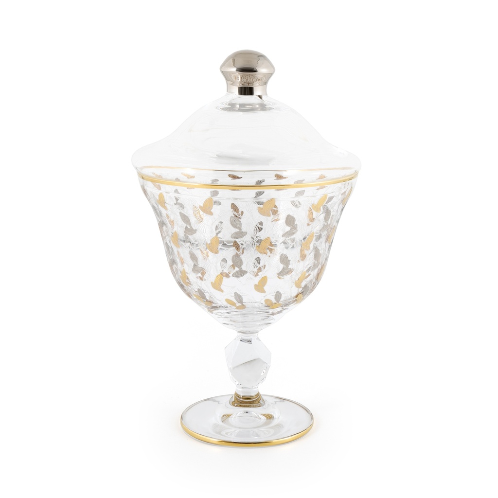 Leaves Decorative Stemware Bowl Gold/Platinum