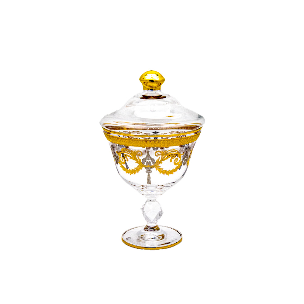 Turkish Decorative Stemware Bowl - Gold/Platinum