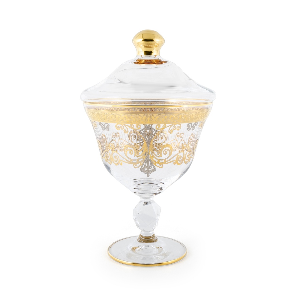 Turkish Decorative Stemware Bowl - Gold/Platinum