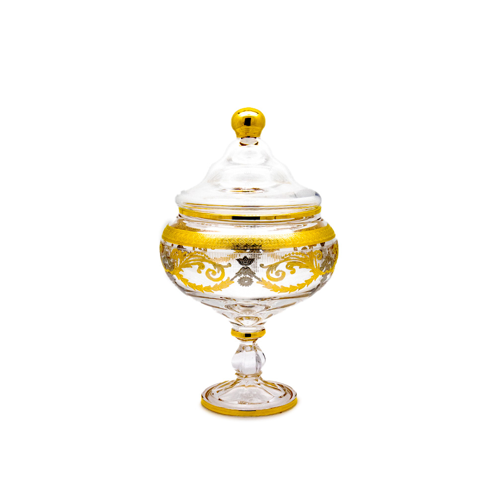 Turkish Decorative Stemware Bowl - Gold/Platinum