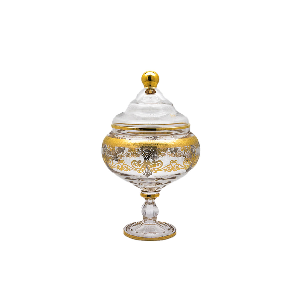 Turkish Decorative Stemware Bowl - Gold/Platinum