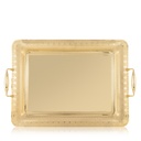 Lady 5 Rectangular Full Gold Serving Tray