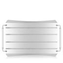 Lines Inox Rectangular Serving Steel Tray