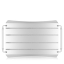 Lines Inox Rectangular Serving Steel Tray