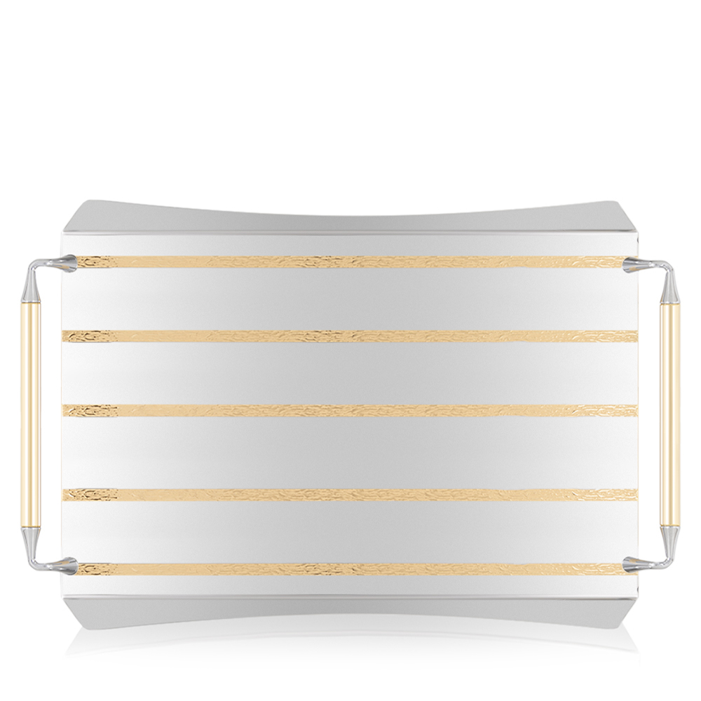 Rectangular Gold Lines Tray 