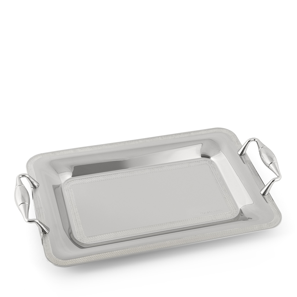 Patrizia 2 Lines Inox Rectangular Tray 