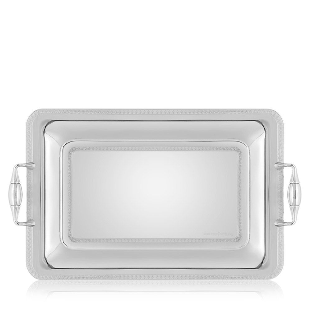 Patrizia 4 Lines Inox Rectangular Tray 