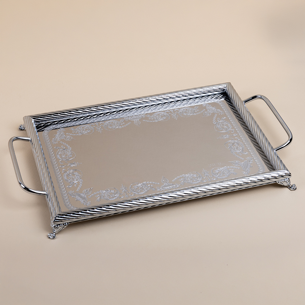 Anphoras Inox 1 Rectangular Tray - Silver