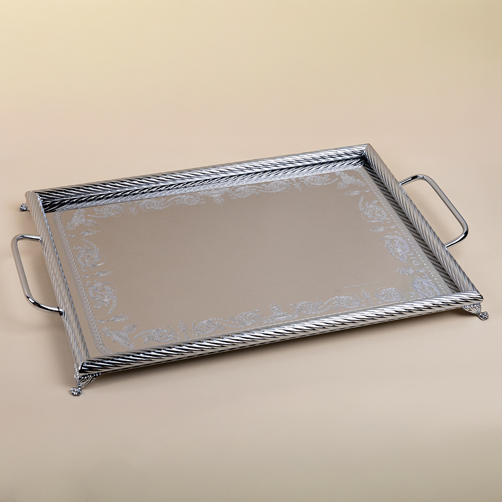 Anphoras Inox 3 Rectangular Tray - Silver