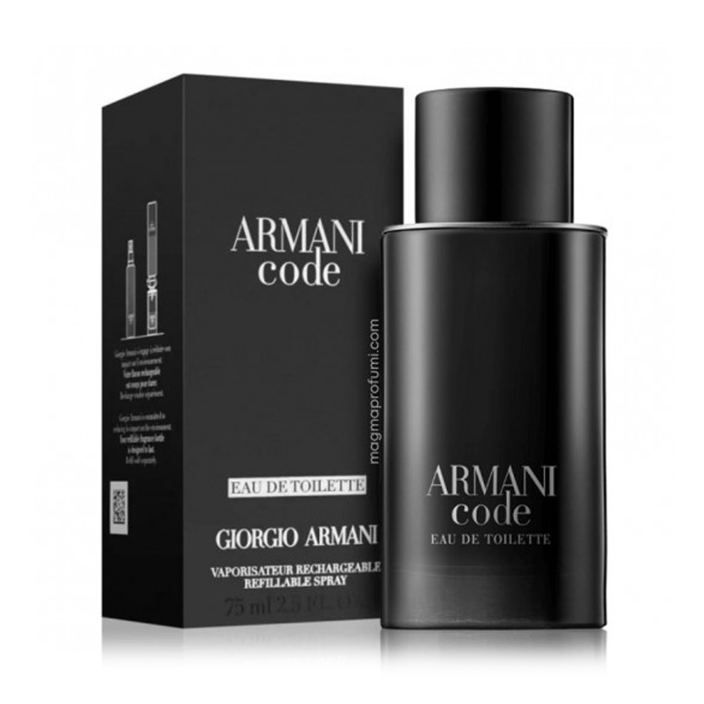 Armani Code Refillable Eau de Toilette - 75ml - Men