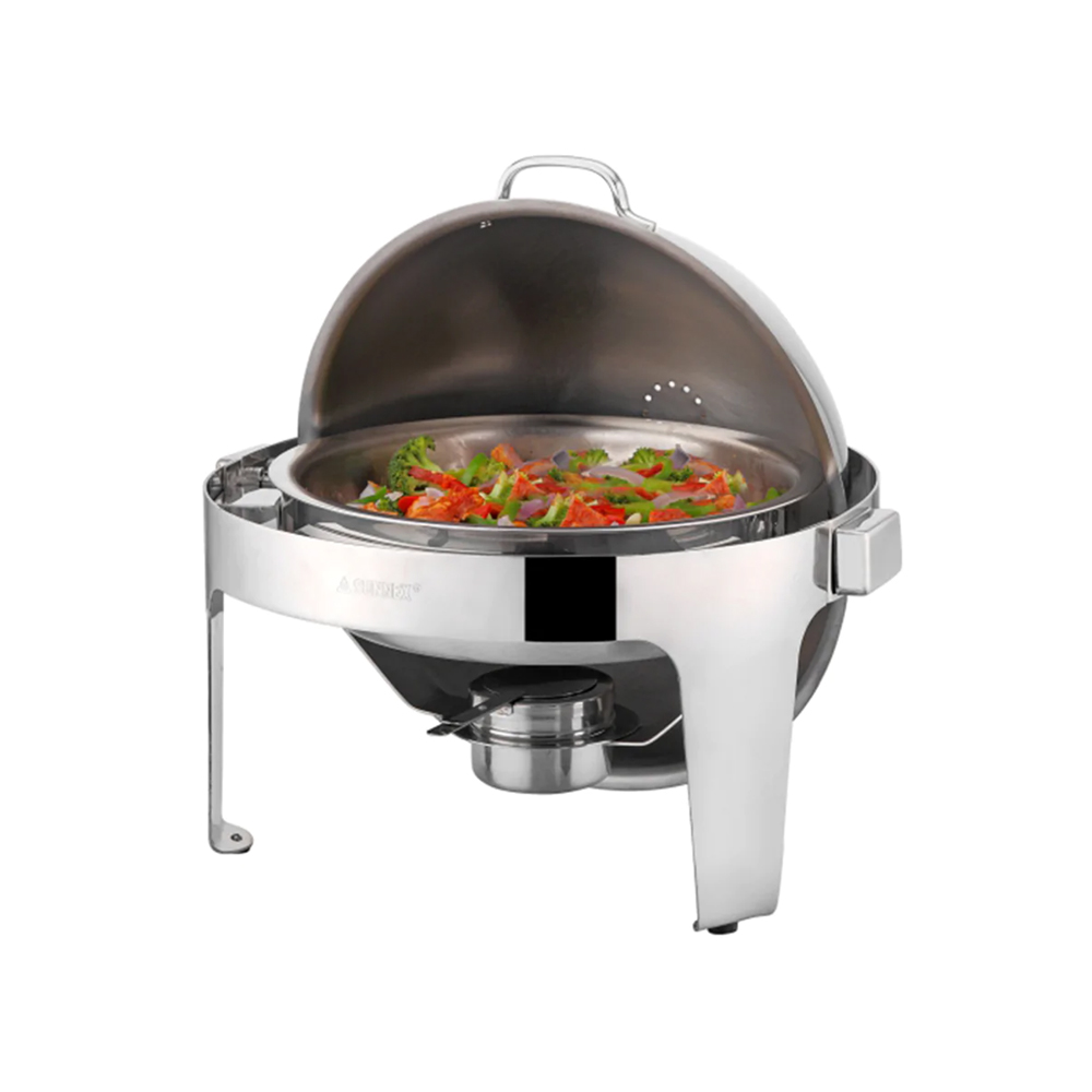 Stainless Steel Round Chafer with Roll Top - 4L