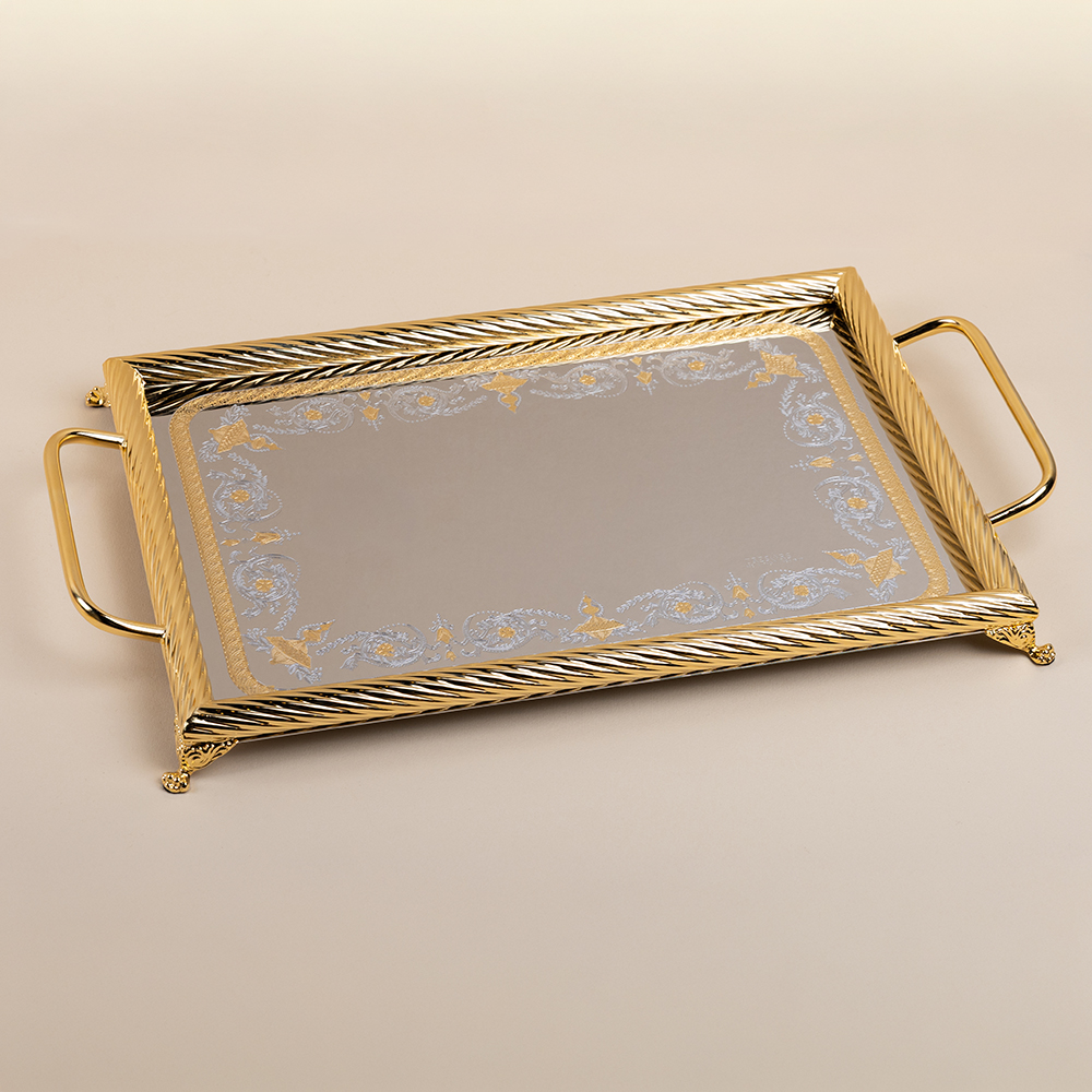 Anphoras Inox 1 Rectangular Tray - Gold