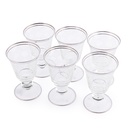 Karo Platinum Rim Stemware Glass Set - 6pcs