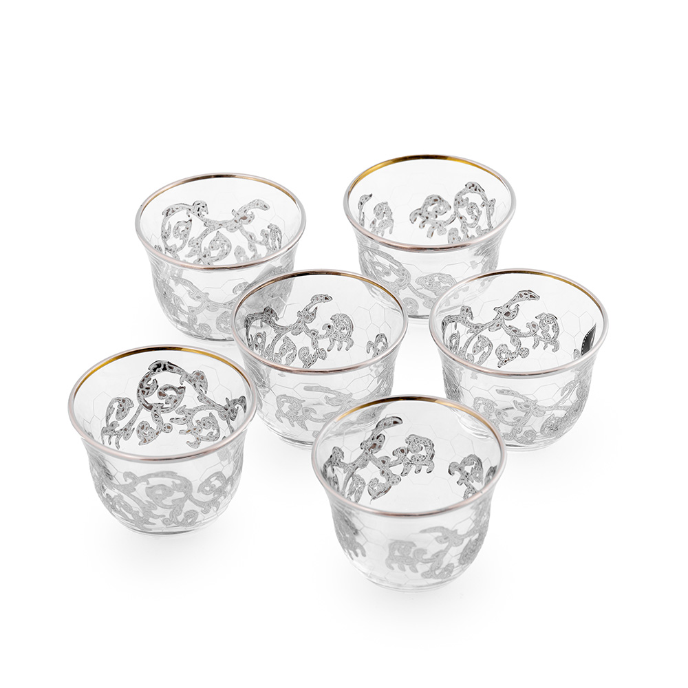 Celeste Platinum Coffee Cup Set - 6pcs