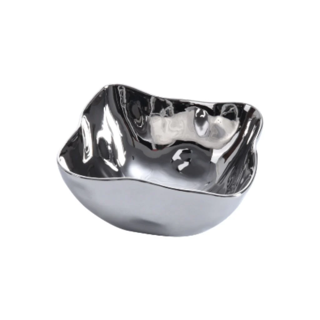 Square Snack Bowl - Silver
