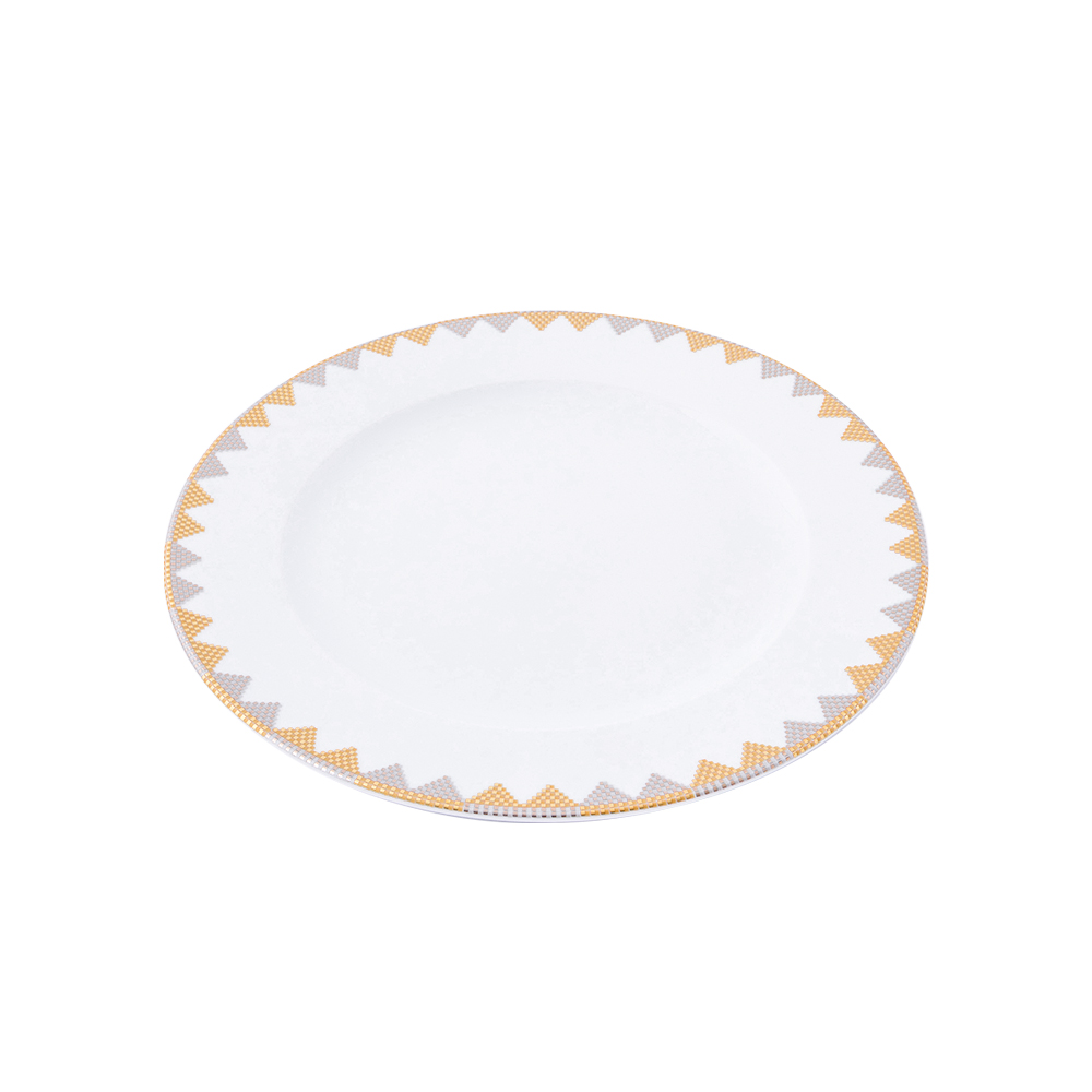 Porcelain Golden Silver 30cm Underplate