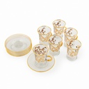Celeste Gold Tea Set with Handles - 12pcs