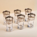 Bronze Detailing Water Glass Set - 6pcs