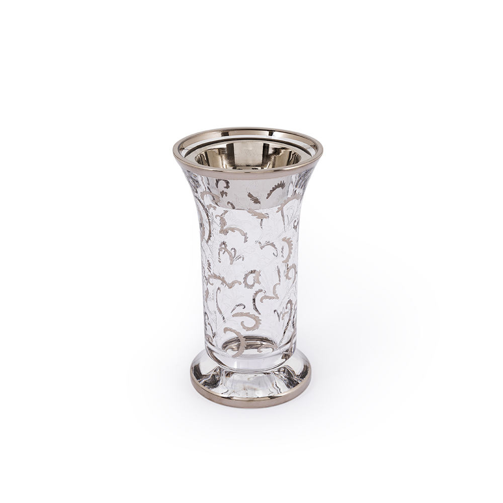 Handmade Glass Incense Burner - Silver