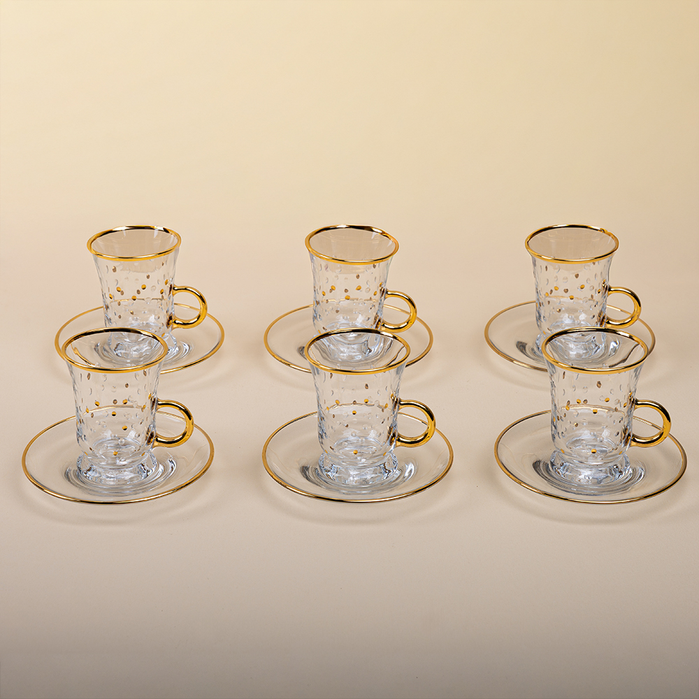 Royal Gold Tea Cup Set - 12pcs