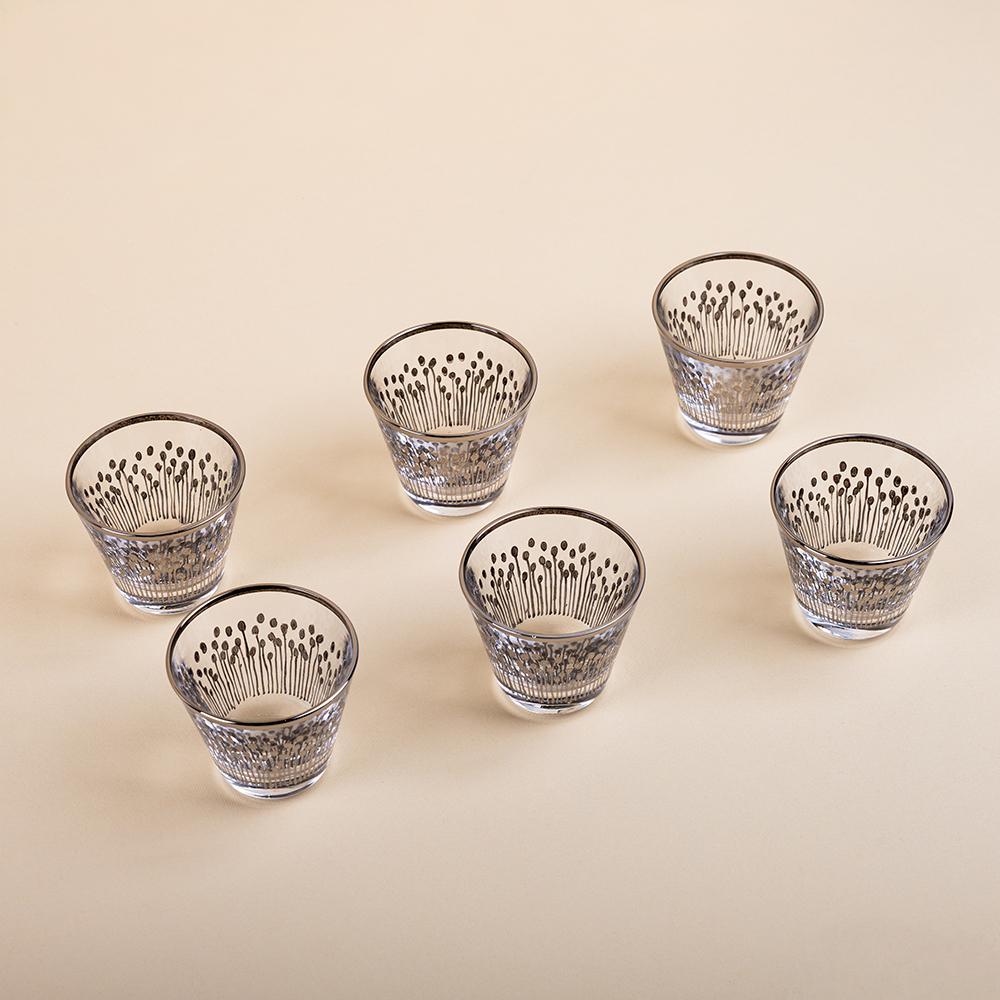 Glass Arabic Coffee Set - 6pcs