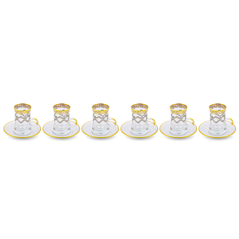 Glass Tea Istikana Set - 6pcs