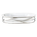 Trama Serving Porcelain Dish with Stainless Steel Holder - 3L