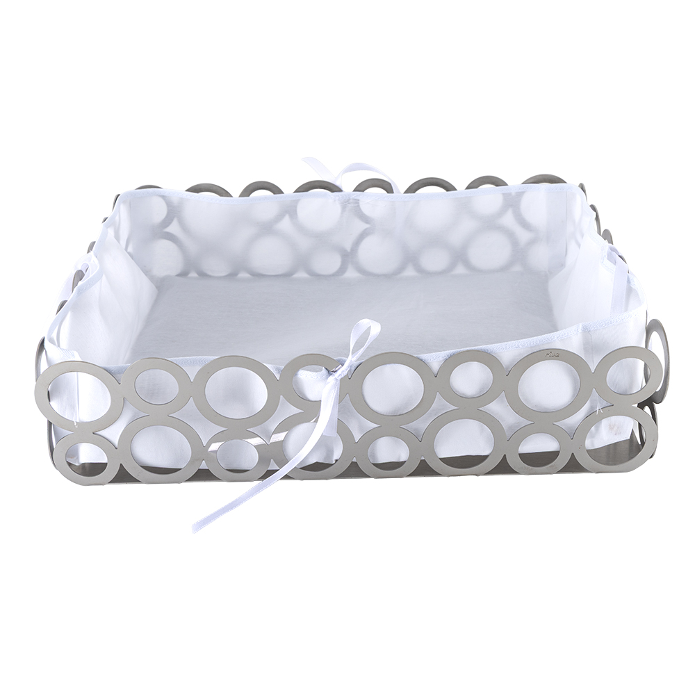 Venezia Large Stainless Steel Bread Basket