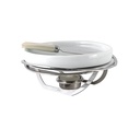 Linea Small Stainless Steel Brie Cheese Rechaud with Knife