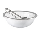 Sarezzo Salad Bowl Frozen Glass with Server