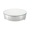 Sarezzo Stainless Steel Cake Plate with Mirrored Glass - 40cm