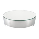 Sarezzo Stainless Steel Cake Plate with Mirrored Glass - 45cm