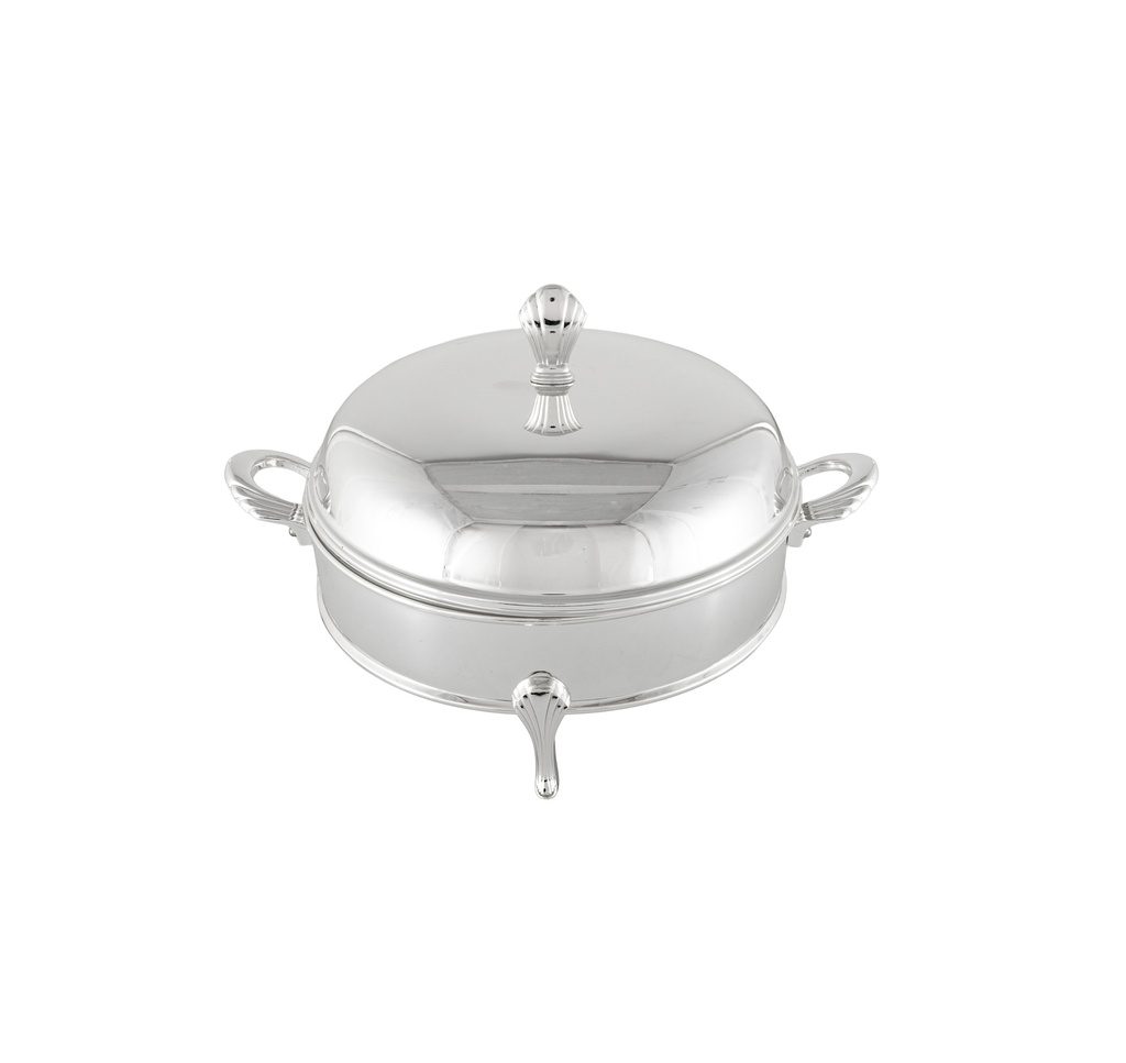 Silver Round Food Warmer - 2.36L