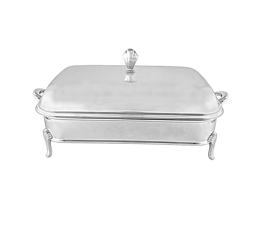 Silver Rectangle Food Warmer – 3L