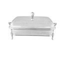 Silver Rectangle Food Warmer – 3L