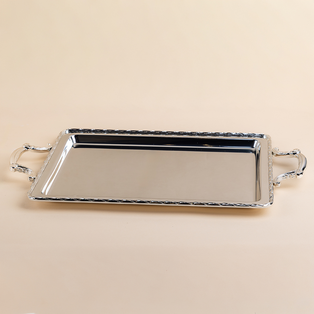 Small Silver Rectangular Tray - 515*280mm