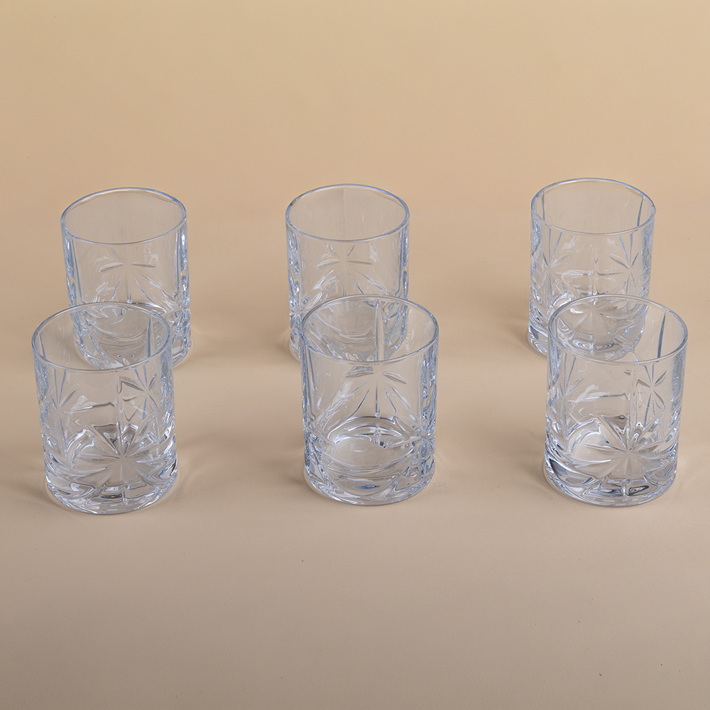 Crystal Short Water Glass Set - 6pcs