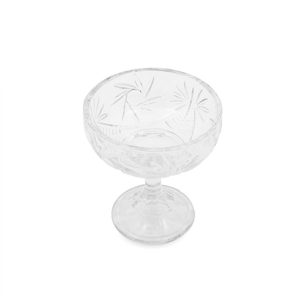 صحن حلويات كريستال بقاعدة