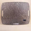 Pearl Black Acrylic Serving Tray with Handles - 54x43cm