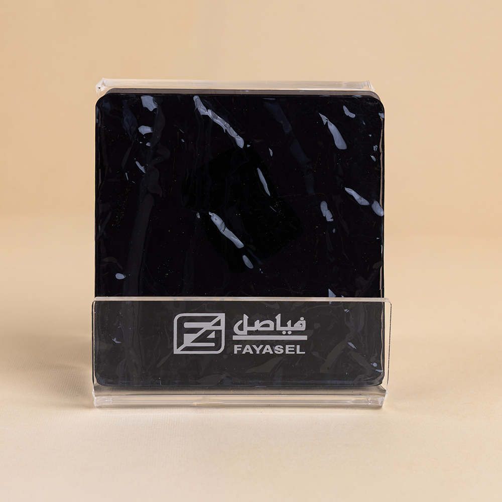 Pearl Black Acrylic Coaster Set - 4pcs