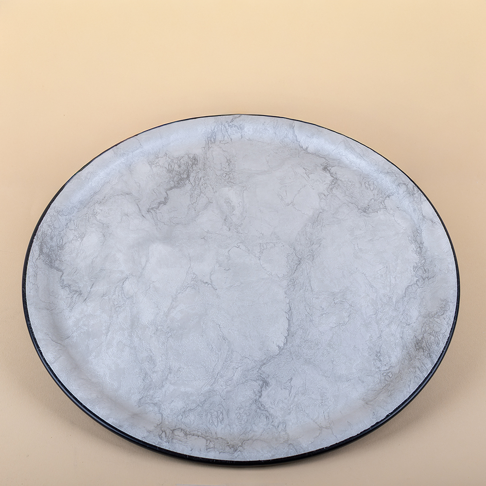 Limo Silver Marble Tray - 45cm