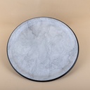Limo Silver Marble Tray - 36cm