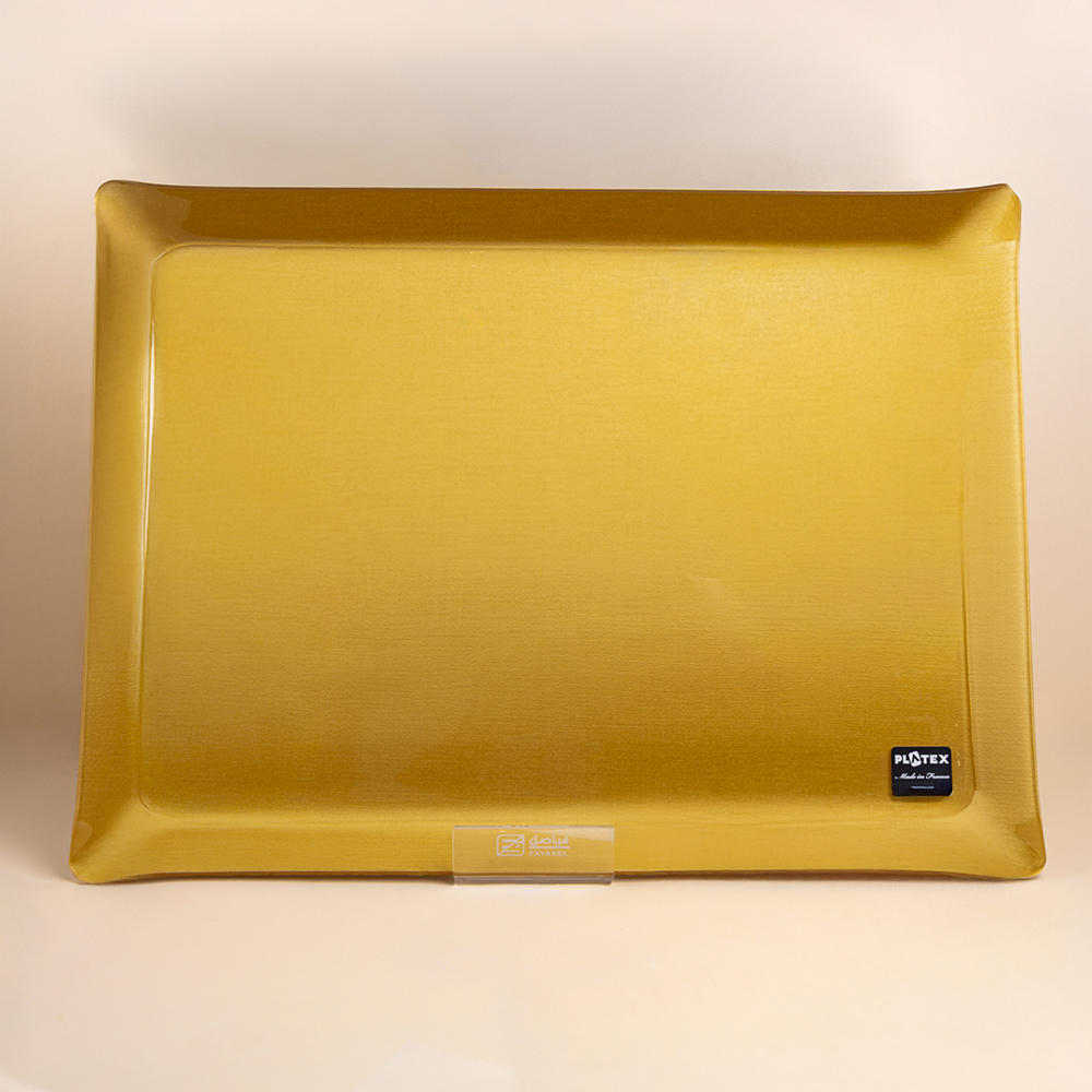 صينية تقديم اكريليك سيكرت جولد - 60×45 سم