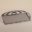 Liscio Inox Rectangular Serving Tray with Metal Stand - 40x21cm