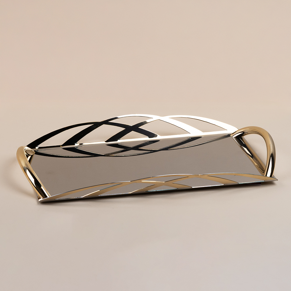 Liscio Inox Rectangular Serving Tray - 40x21cm