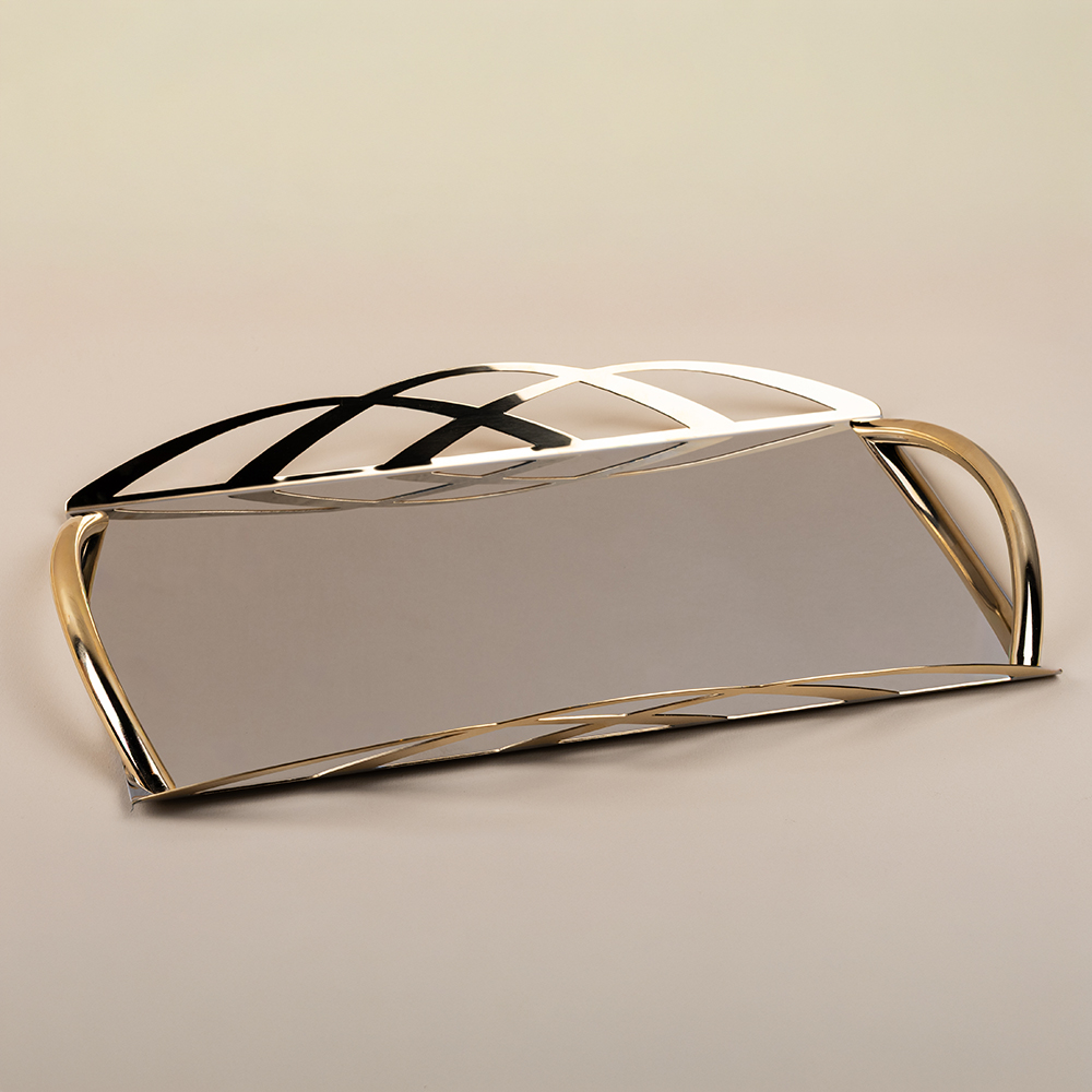 Liscio Inox Rectangular Serving Tray - 45x26cm