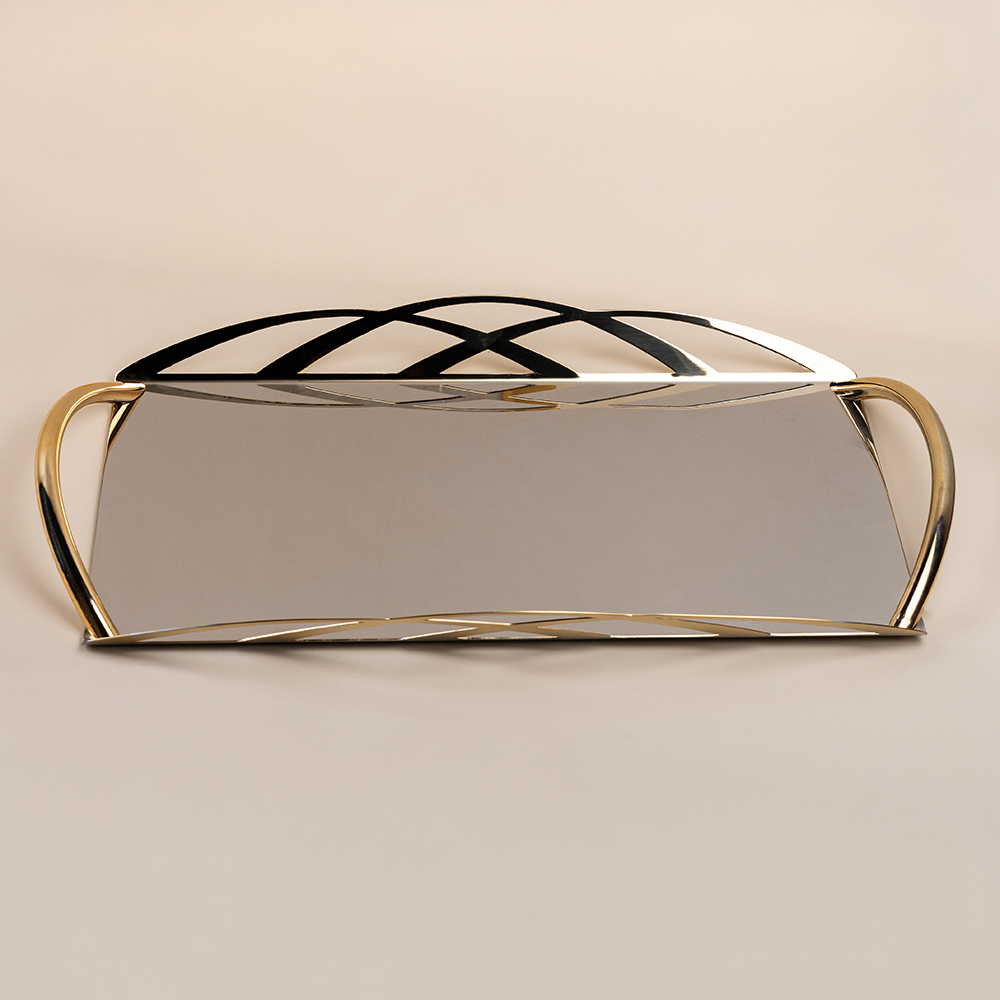 Liscio Inox Rectangular Serving Tray - 50x28cm